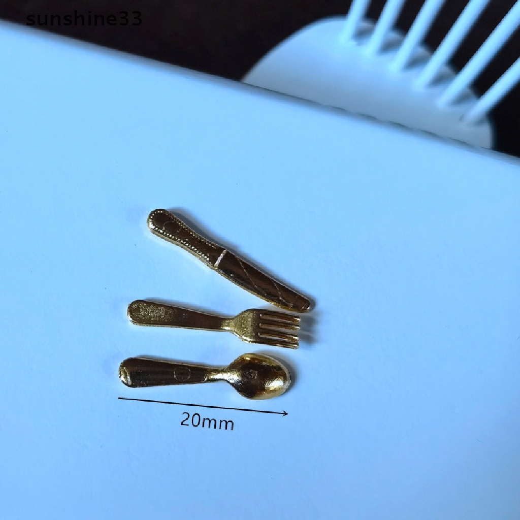 1 Bộ Muỗng Nĩa mini Trang Trí Nhà Búp Bê