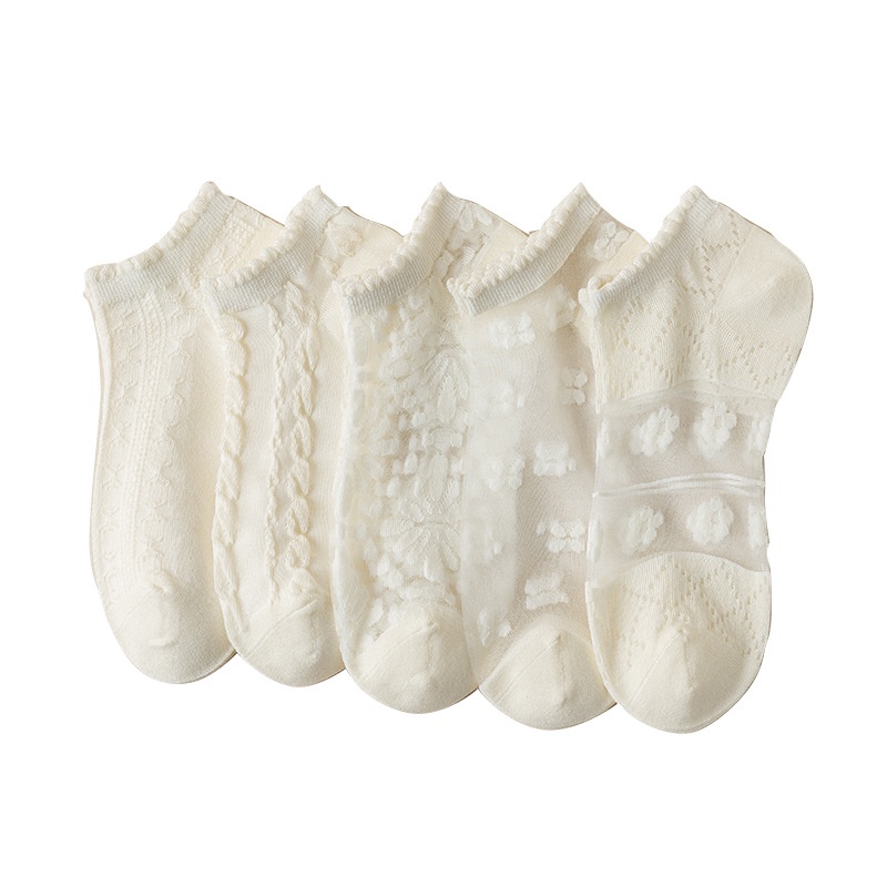 Vớ Cotton Mỏng Thoáng Khí Thấm Hút Mồ Hôi Phong Cách Nhật Bản Cho Nữ