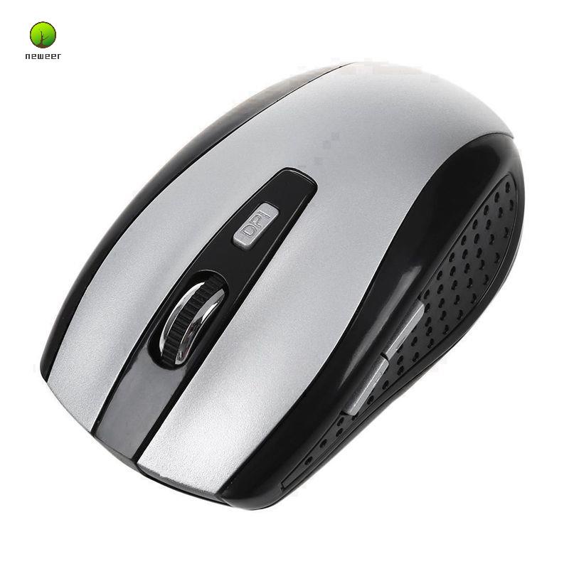 Chuột Quang Không Dây 2.4G ĐầU NhậN USB Cho PC / Laptop / HP Dell Toshiba ACER / BạC