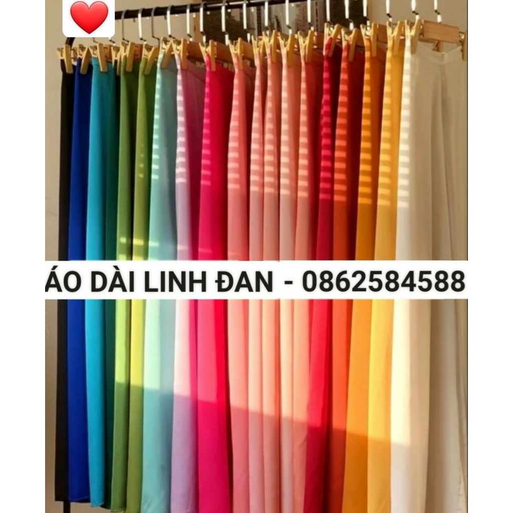 Áo dài kết nơ ngọc cao cấp màu hồng - Áo Dài Linh Đan