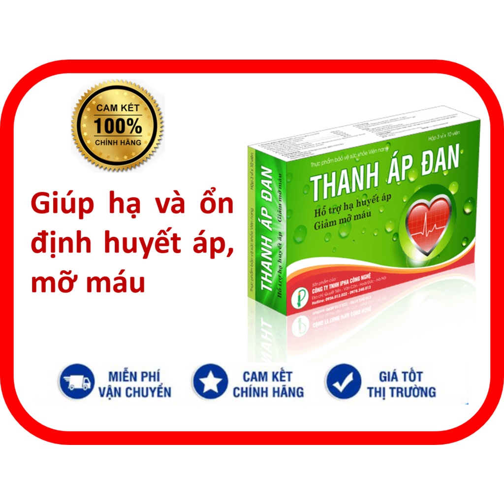 Viên uống giúp hạ và ổn định huyết áp, mỡ máu - Thanh Áp Đan
