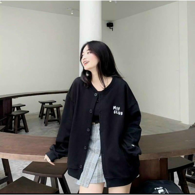 Áo Khoác Cardigan Unisex FAGU Chất Vải Nỉ Bông Dày Dặn Chống Nắng Form Rộng Nút Gài Phong Cách Ulzzang - FG09