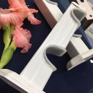 Trụ kép rèm cửa, chân đỡ thanh treo rèm, giá đỡ màn cửa sổ dành cho rèm 2 lớp