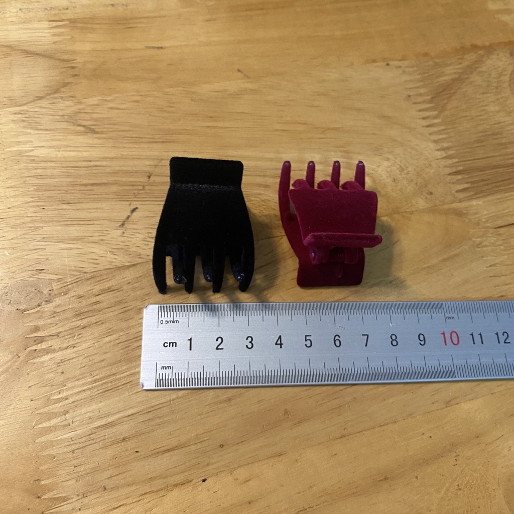 Kẹp tóc đuôi ngựa phủ nhung mini 3 răng KT321