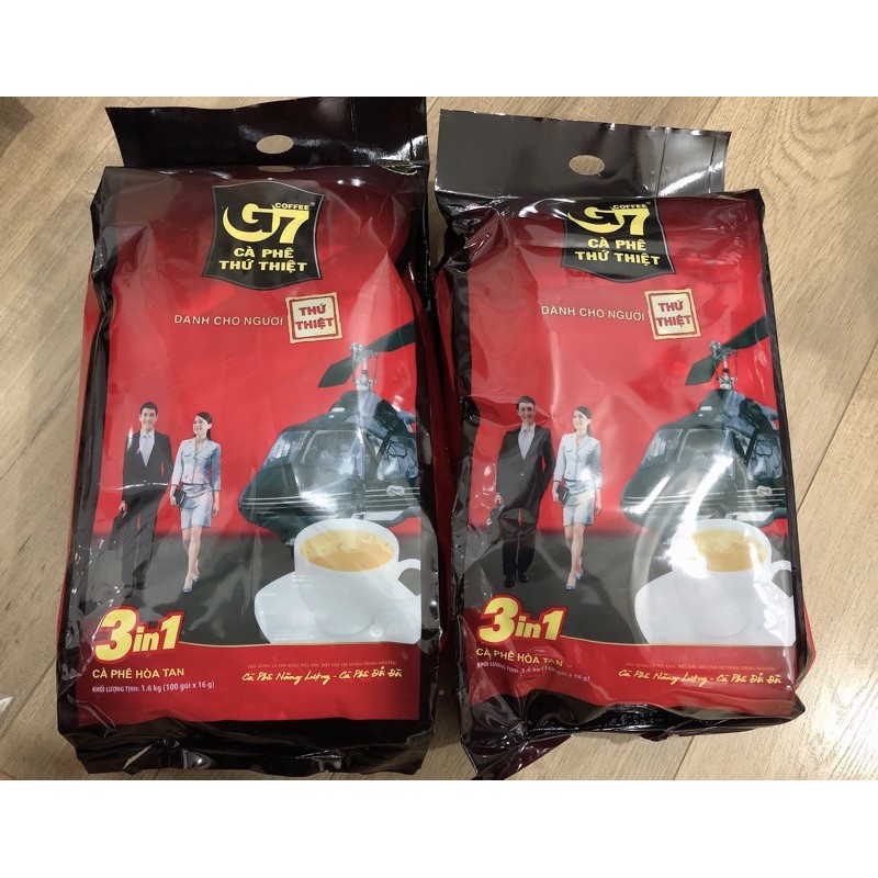 Cà Phê Sữa Hòa Tan Trung Nguyên G7 3in1 - Bịch 100 Gói dài