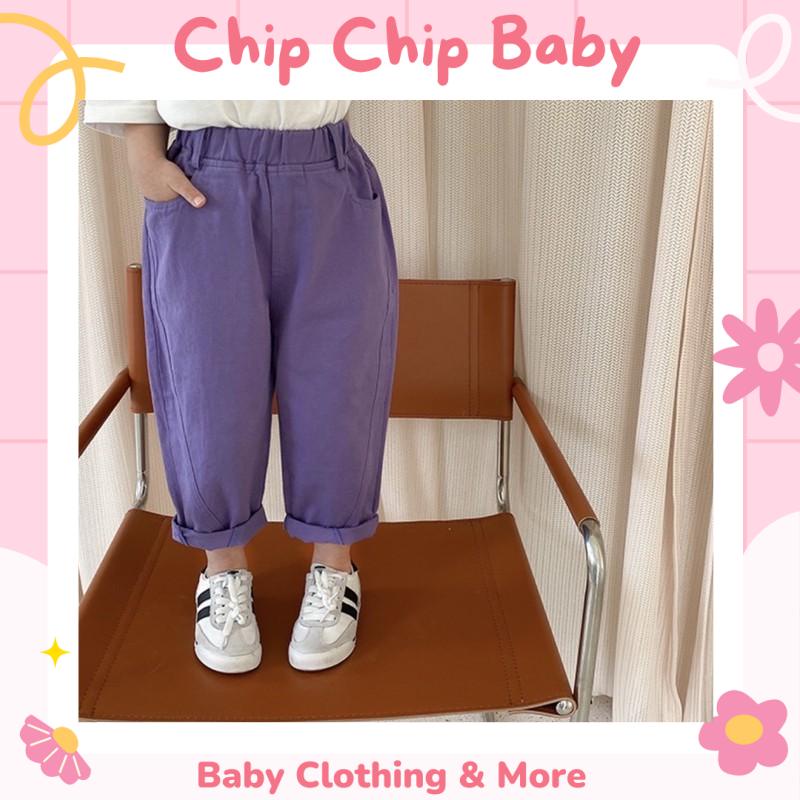 Quần baggy tím bé gái AMBB KIDS size 80-130