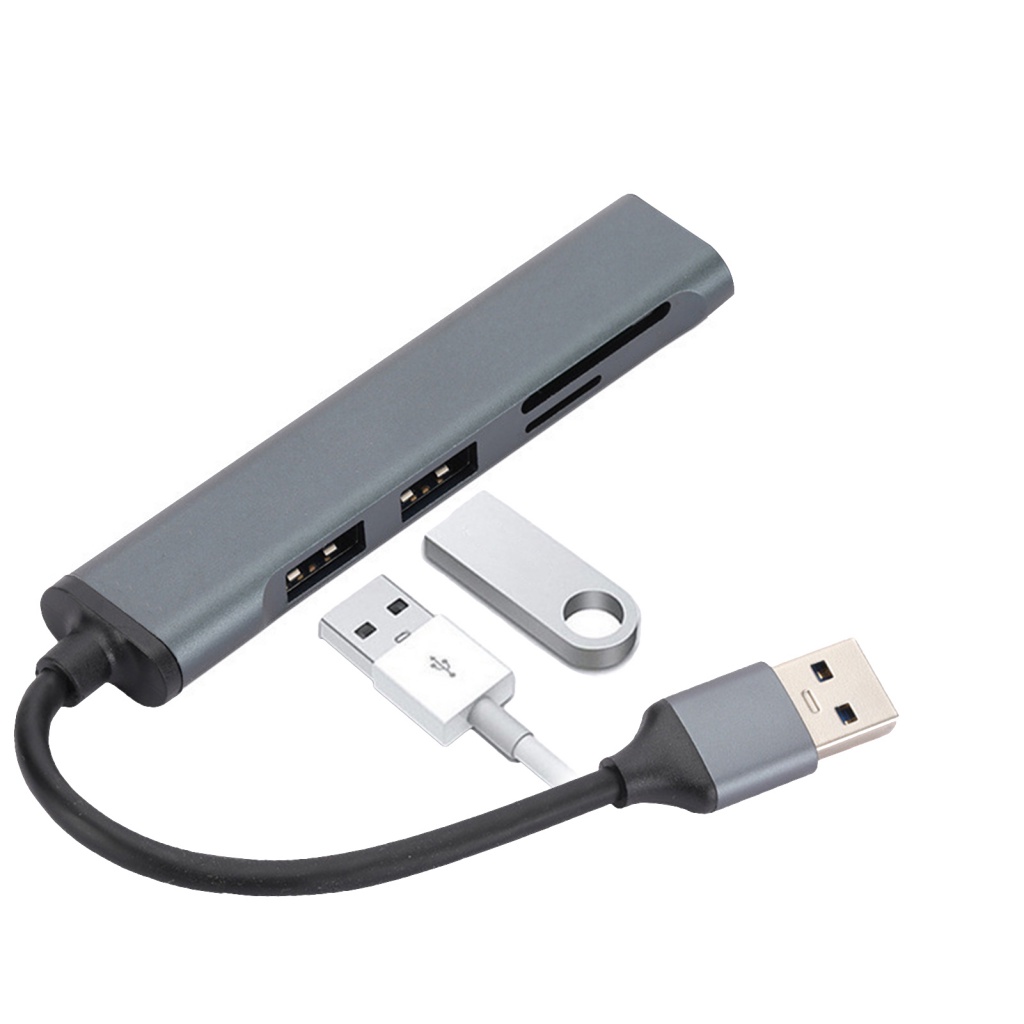 Trạm Sạc Nhanh 5 Trong 1 Bằng Kim Loại Có Đầu Đọc Thẻ Tiện Dụng Cho Gia Đình