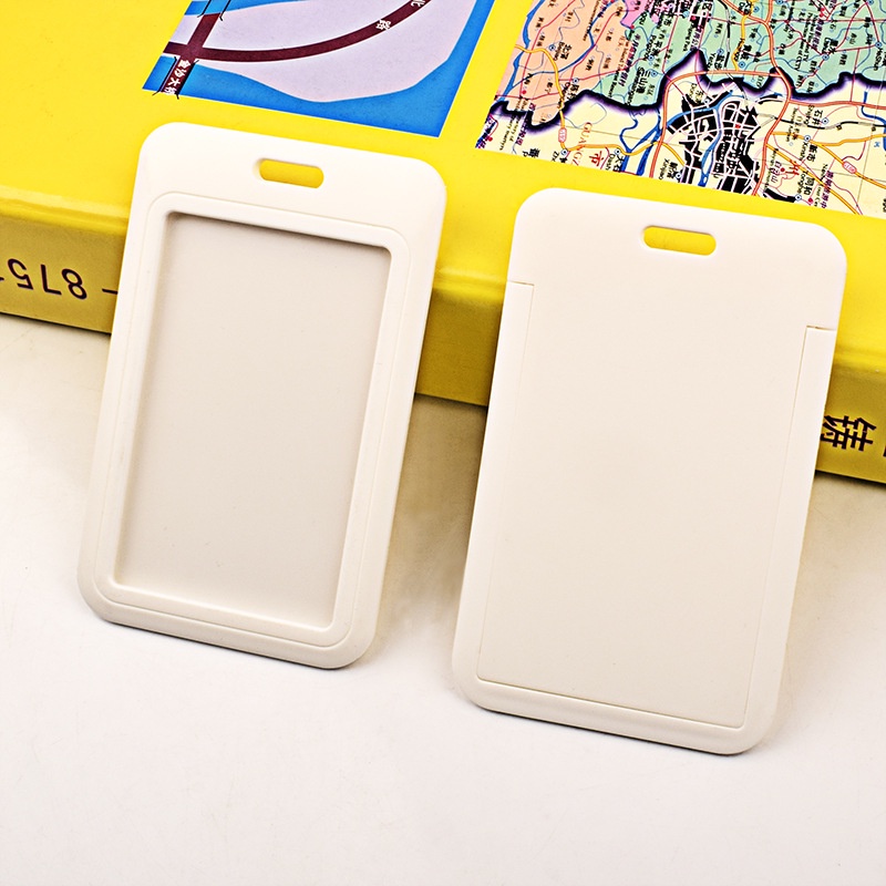 Hộp Đựng Thẻ Bằng Nhựa Màu Trắng Trong Suốt Dạng Đẩy Sắp Xếp Gọn Gàng Cho Học Sinh / Văn Phòng