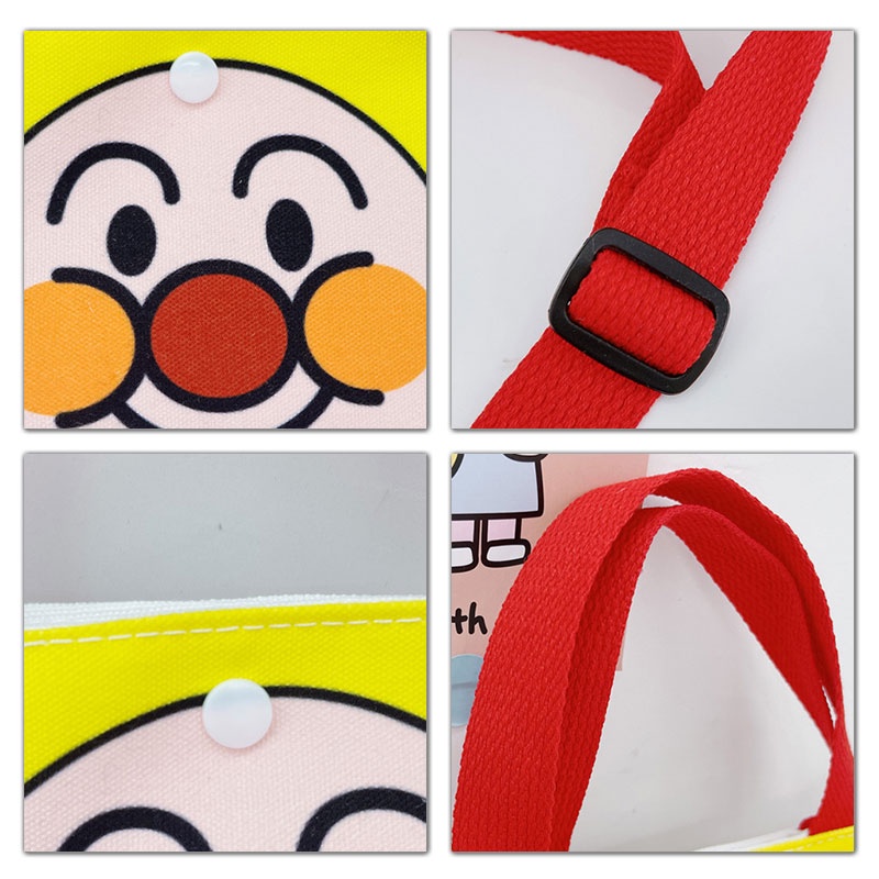 Túi đeo vai IQ ANGELbằng vải canvas trọng lượng nhẹ in họa tiết hoạt hình dễ thương thời trang cho bé trai bé gái