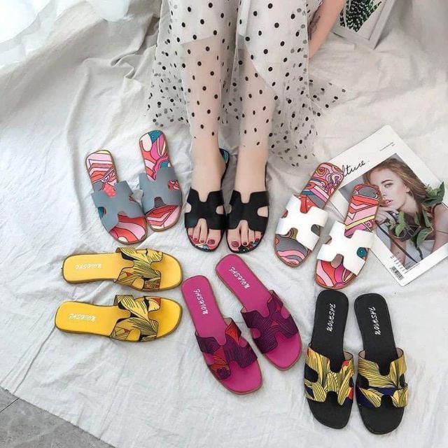 (Order 35-41)Dép H họa tiết