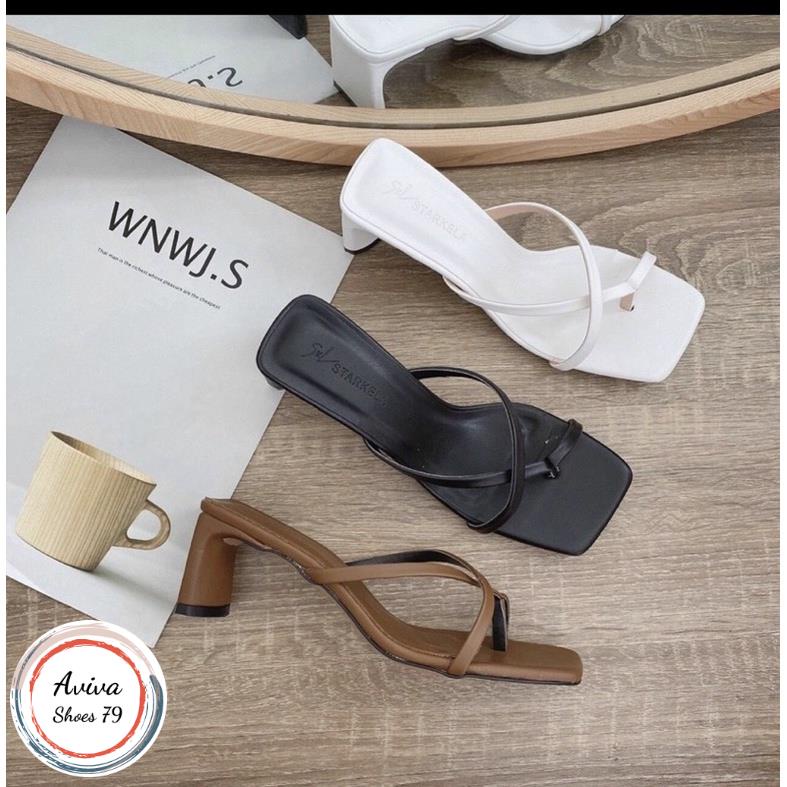 Giày gót chéo mũi vuông 3cm bền đẹp 5cm hót quanh năm.