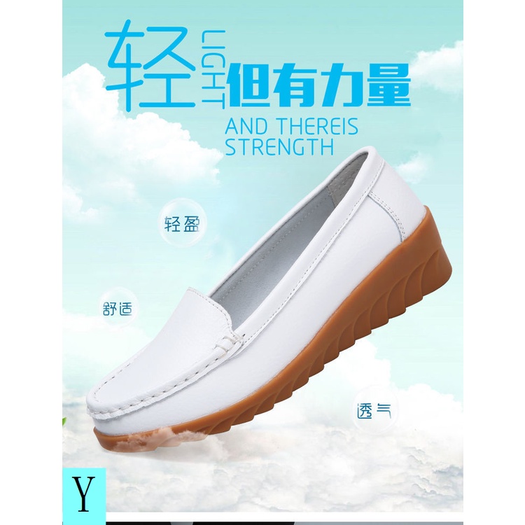 Giày Da Bò Đế Xuồng Chống Trượt Chất Lượng Cao Cho Phụ Nữ Mang Thai