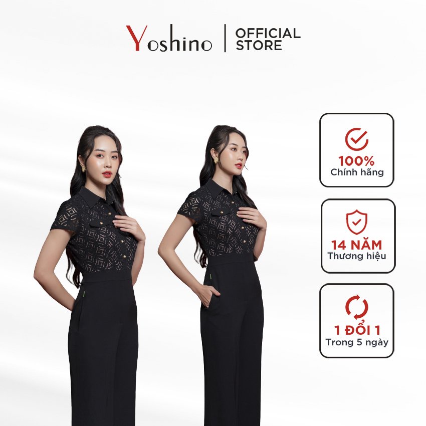 Jumpsuit đen phối zen Yoshino 32051502