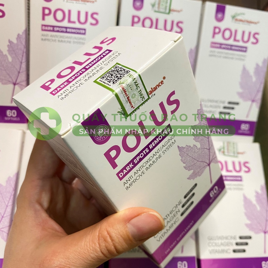Polus glutathione 1200mg - Viên uống trắng da, chống lão hoá, giải độc gan