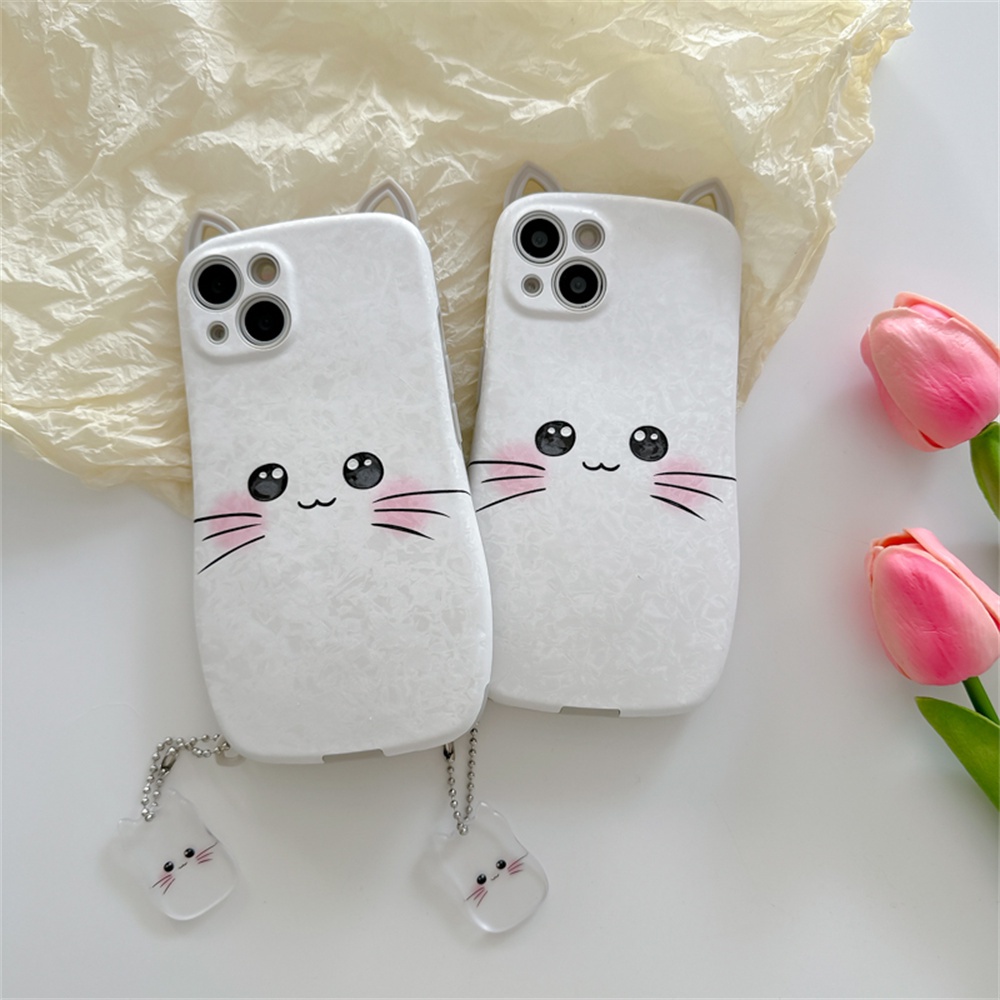 Ốp Điện Thoại TPU Mềm Hình Mèo 3D Cho iPhone 14 13 12 11 Pro Max 12Pro 13Pro 14Pro 14Plus 13ProMax X XS Max XR 7 8 Plus