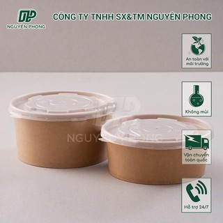[Bán sỉ - Hoả tốc] 200 tô giấy Kraft 660ml 750ml 1050ml 1200ml dùng 1 lần