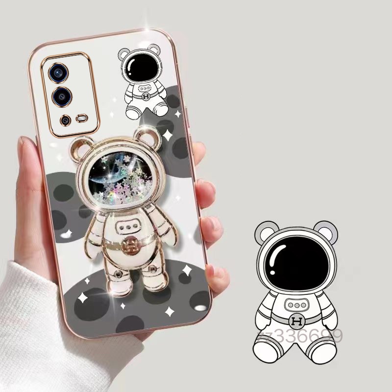 Ốp lưng OPPO A54 4G OPPO A55 4G OPPO A74 4G OPPO A95 OPPO A74 5G Ốp Điện Thoại TPU Siêu Mỏng Hình Gấu 3D Kèm Giá Đỡ Cho OPPO A54 4G OPPO A55 4G OPPO A74 4G OPPO A95 OPPO A74 5G