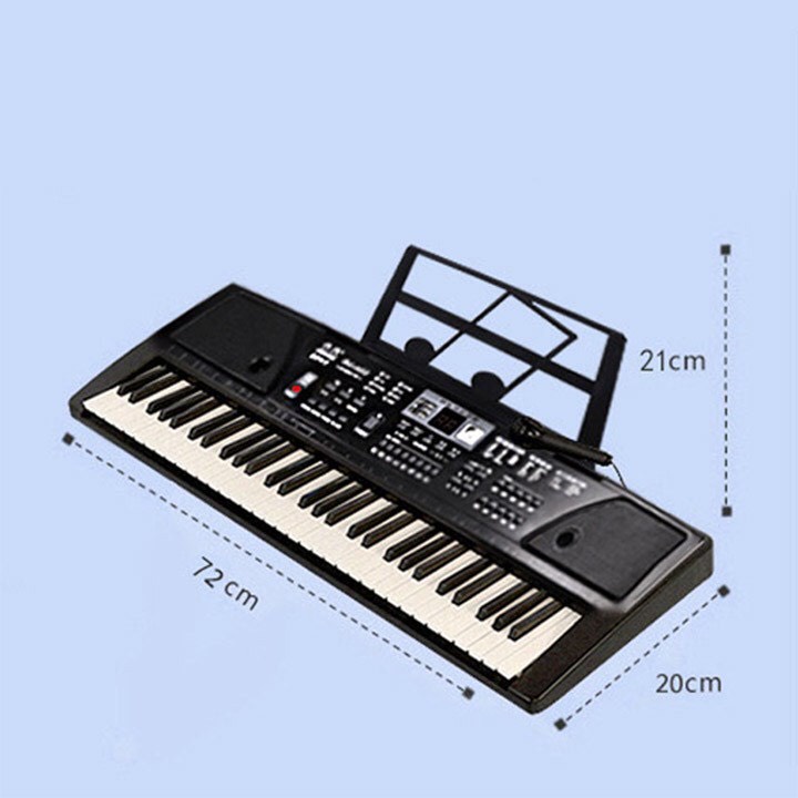 Đàn Piano - Đàn Organ 61 Phím Cho Người Mới Học, Đàn Điện Tử Có Mic Cho Bé