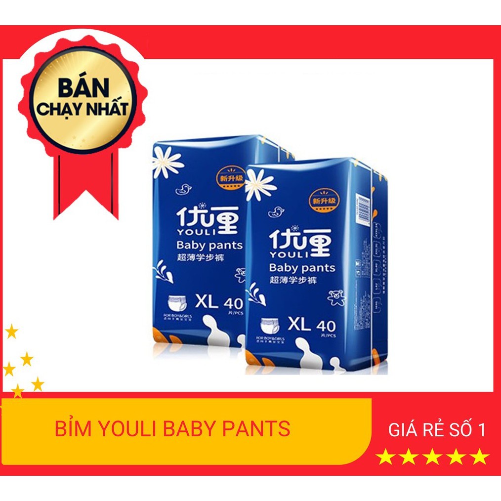 Tã Bỉm YOULI XANH nội địa đủ Size S108/M92/M88/L84/XL80/XXL72/XXXL68.....