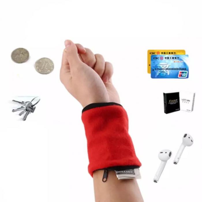 Ví Đựng Tiền Xu Đeo Cổ Tay Mini Có Khóa Kéo An Toàn Cho Nam Nữ