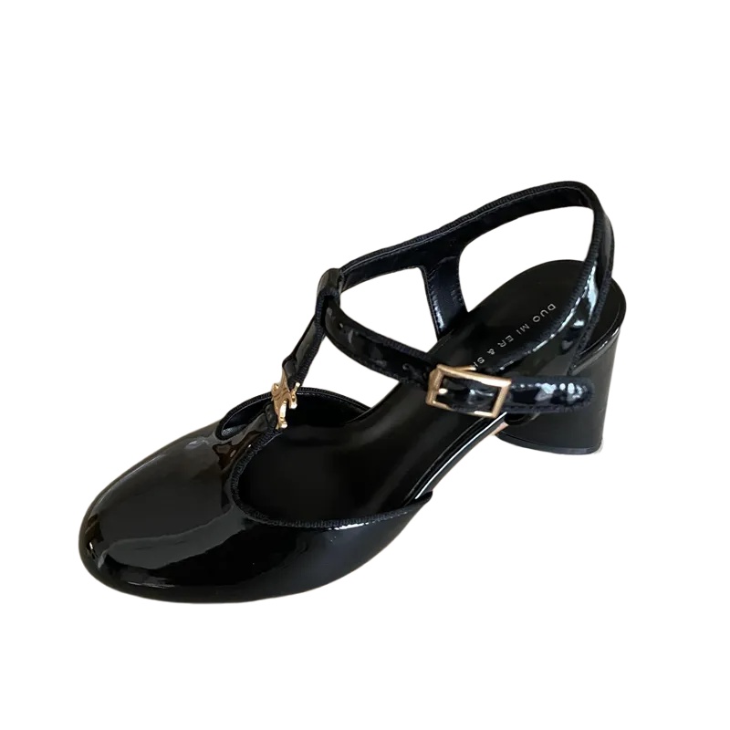 Giày Sandal Cao Gót Mũi Tròn Thời Trang Dành Cho Nữ