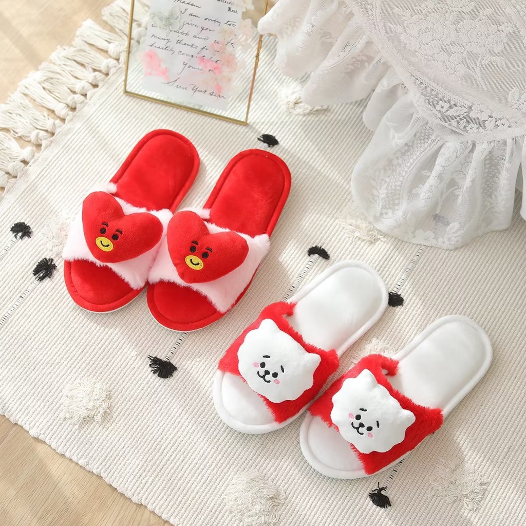 SANRIO Dly Dép Bông Đi Trong Nhà Hình bt21 bts bt21 Mềm Mại Ấm Áp