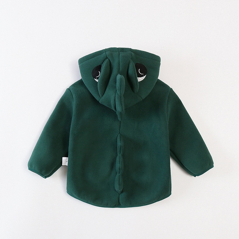 Luckycandy Áo Khoác Nhung Có Mũ Trùm Dày Dặn Thời Trang Mùa Đông Dành Cho Bé Gái