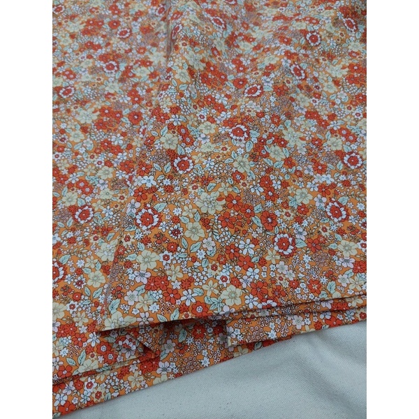 Vải Thô Cotton hoa xinh