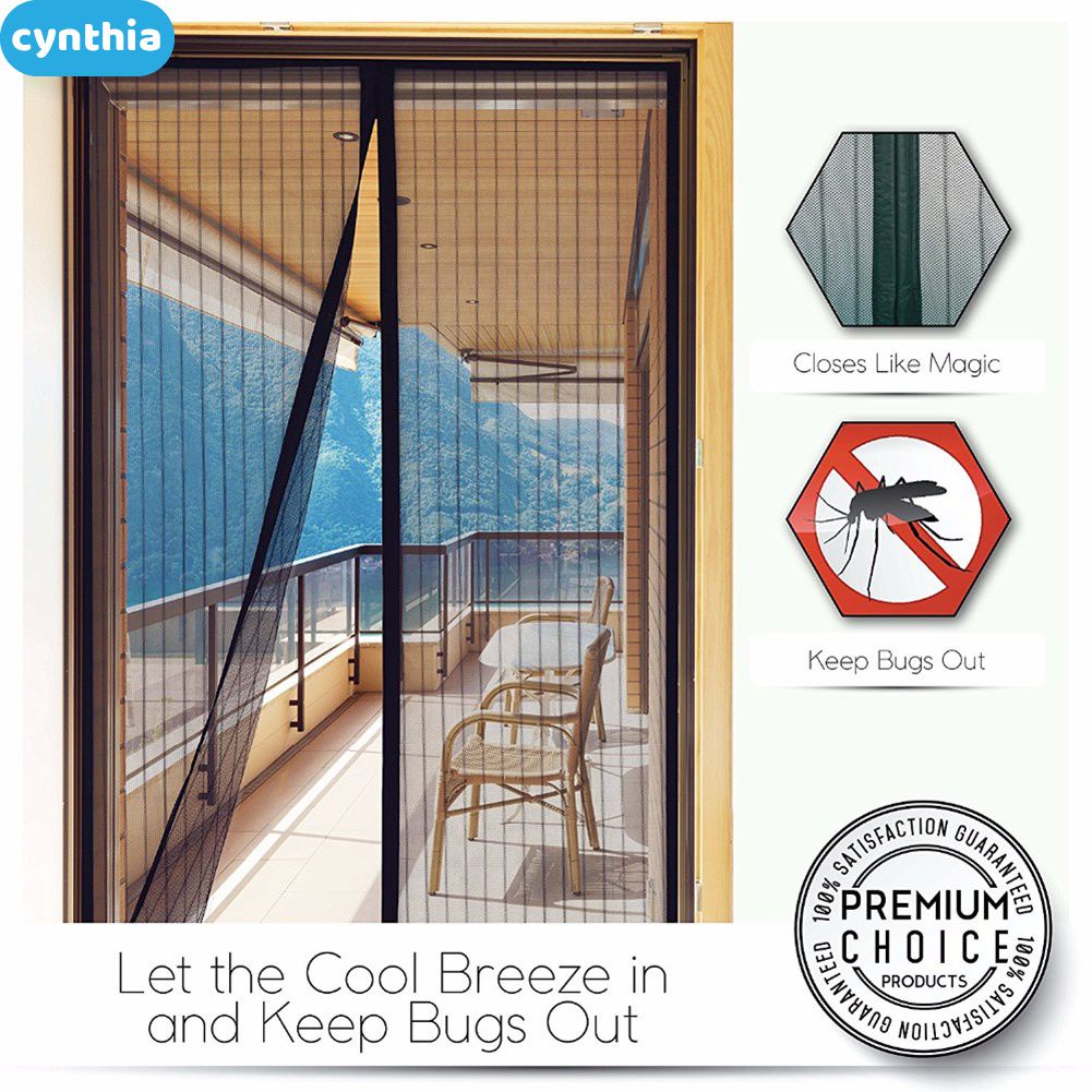 Rèm Cửa Chống Muỗi 210X100Cm Lưới Chống Muỗi Nam Châm Mã Hóa Mùa Hè Rảnh Tay Trên Cửa Rèm Cửa Cyn