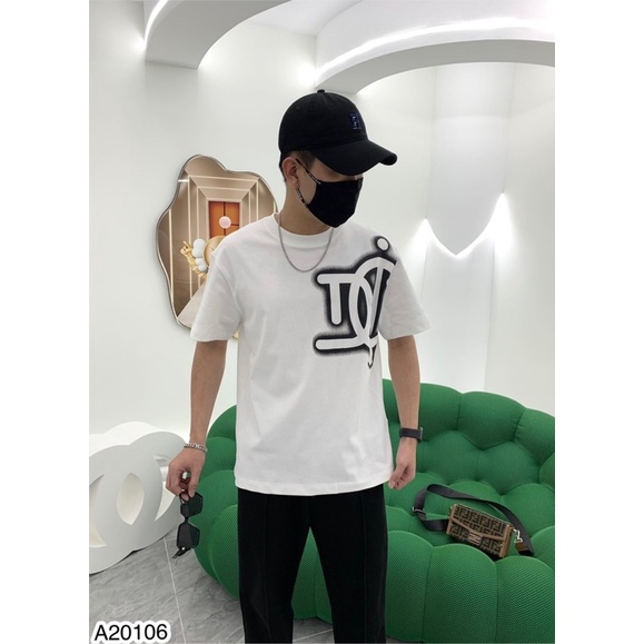 Áo Phông Nam Trơn Hoạ Tiết Dio Cao Cấp - Áo Thun Nam Dio Chữ In Vải Mềm Mịn