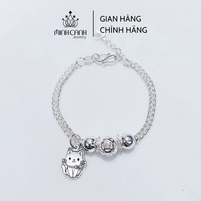 Lắc Bạc Kim Tiền Mix Charm Mèo Cho Bé Minh Canh Jewelry