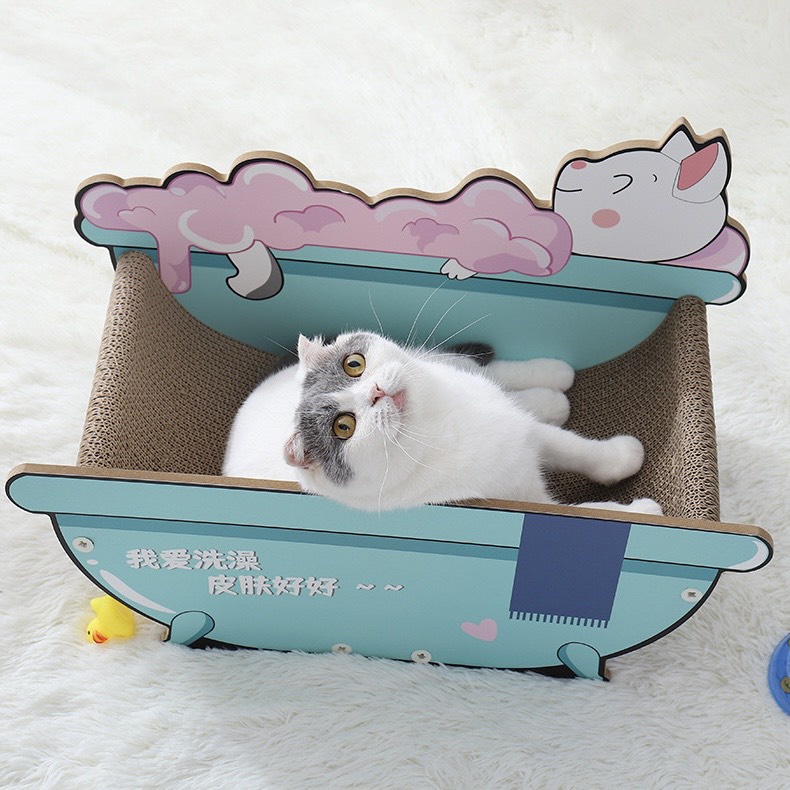 Cào móng/ bàn cào kết hợp ổ nằm cho mèo hình ghế sofa và bồn tắm - 4pets official