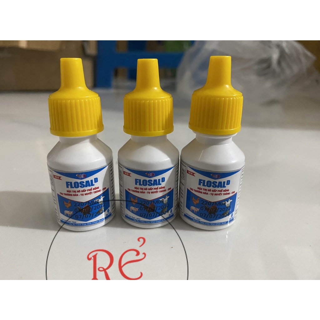 1 lọ FLOSAL D - dùng cho gà,heo bị khò khè, hen khẹc (10ml)