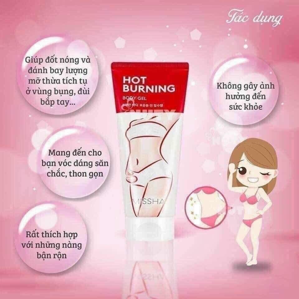 Kem Tan Mỡ Bụng Đùi Missha Hot Burning Perfect Body Tuýp 200ml