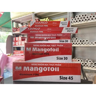 Giấy bạc nướng thực phẩm mango af1210 30cm x 5m, cuộn nhỏ tiện lợi