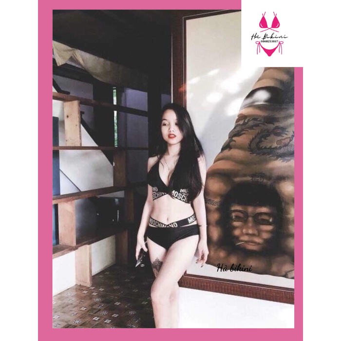 BIKINI ĐỒ BƠI ĐI BIỂN HAI MẢNH MOCHI.NO QUẦN CHÉO ÁO CHÉO HÀ_BIKINI M63