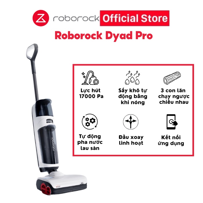 Máy hút bụi lau sàn khô và ướt cao cấp Roborock Dyad/ Roborock Dyad Pro