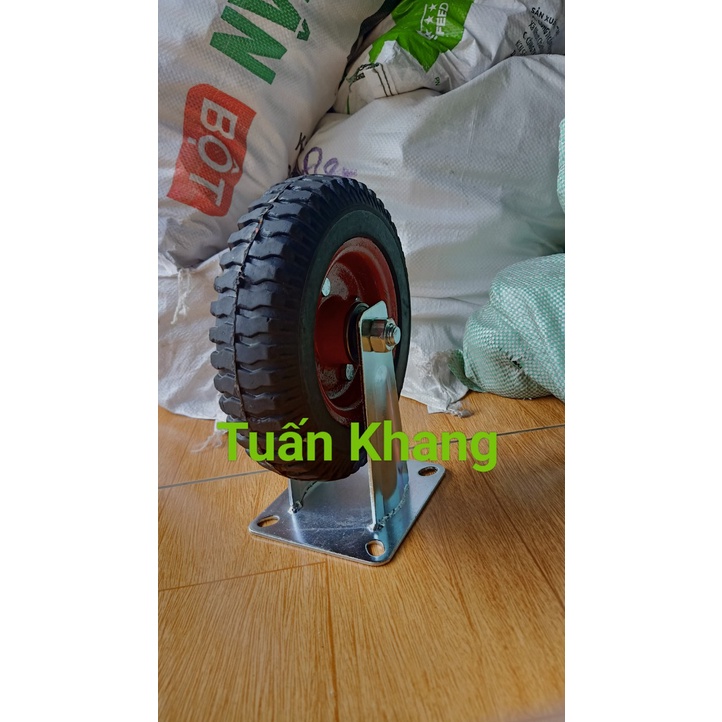 Bánh xe đẩy hàng đường kính 20cm chất liệu cao su - Banhxetuankhang