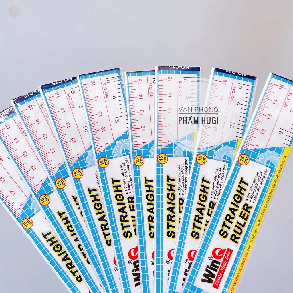 Set gồm 2 cây thước dẻo WINQ 15cm dành cho học sinh