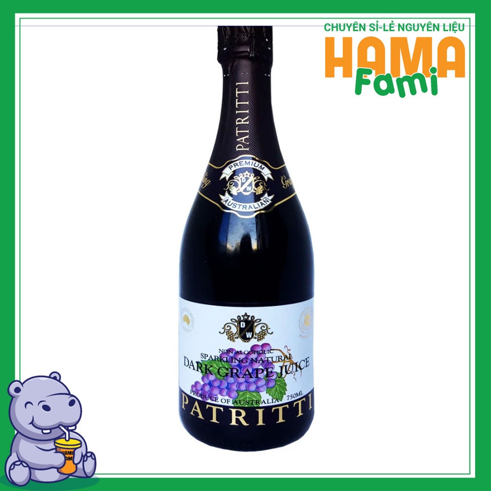 Nước ép nho Patritti Sparkling Grape Juice Úc chai 750ml