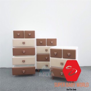 Tủ Ngăn Kéo đôi đa Năng Gấu Thỏ Holla Chính Hãng Bền đẹp Cho Bé