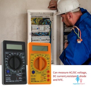 DT-830D Mini Pocket Digital Multimeter 1999 Counts AC/DC Volt Amp Diode hFE Continuity Tester Ammeter Voltmeter Ohmmeter