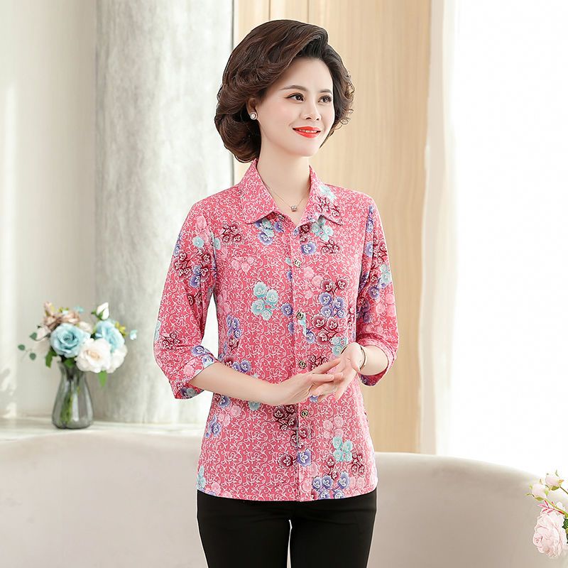 Áo Sơ Mi Ôm Dáng Thời Trang Mùa Hè 2023 60 Độ Cho Nữ Trung Niên