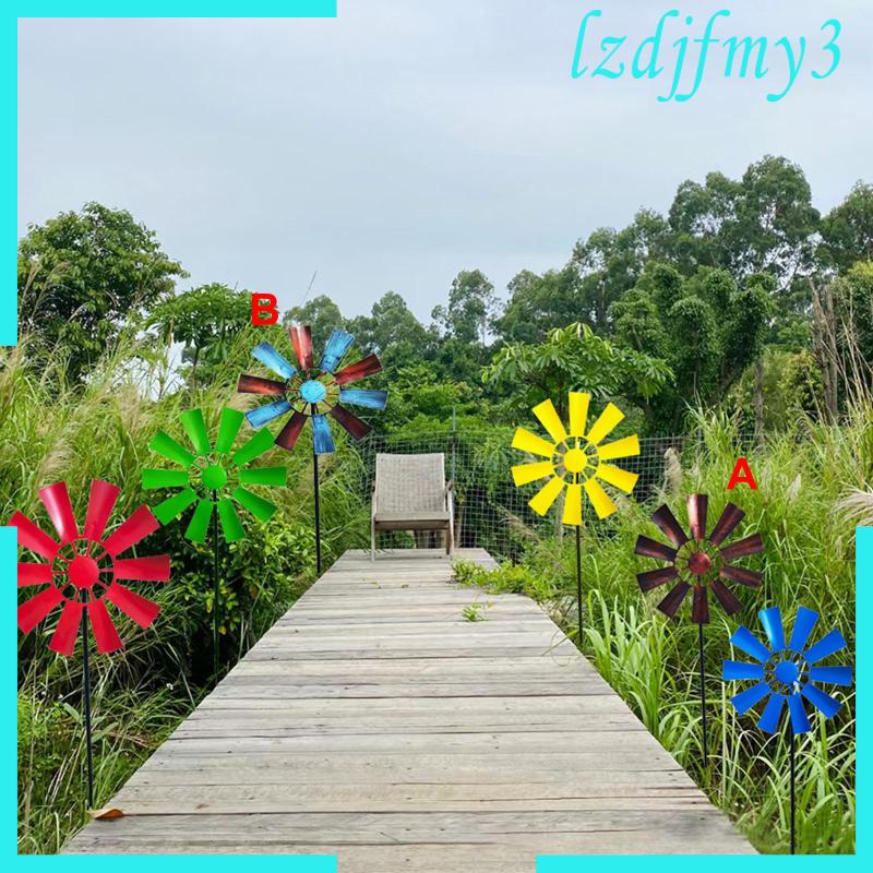 Cối Xay Gió Kim Loại Trang Trí Sân Vườn Ngoài Trời