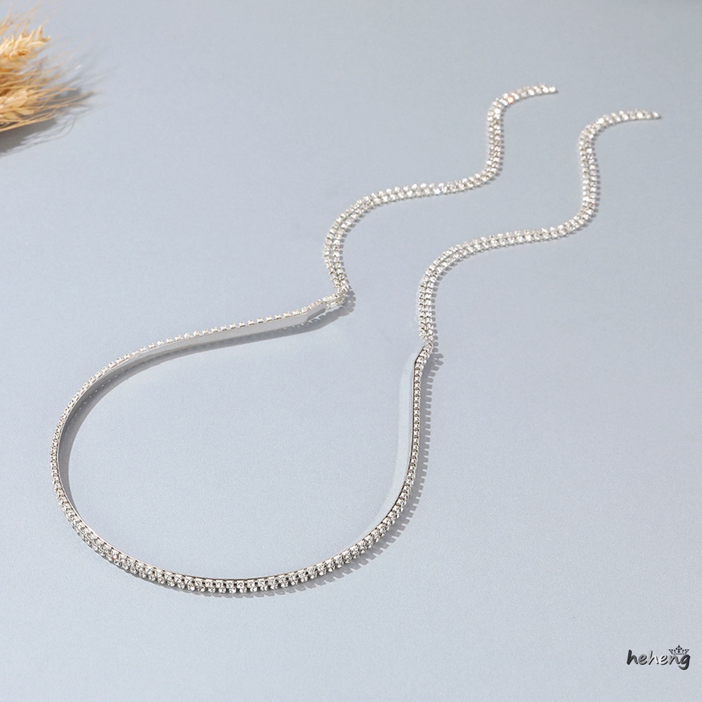 Băng Đô Cài Tóc Đính Đá Phối Tua Rua Lấp Lánh Sang Trọng Cho Cô Dâu