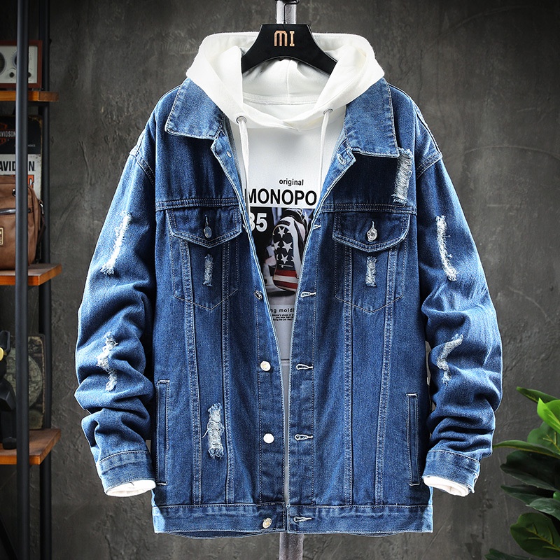 Áo Khoác Denim Mỏng Thời Trang Xuân Thu Trẻ Trung Cho Nam