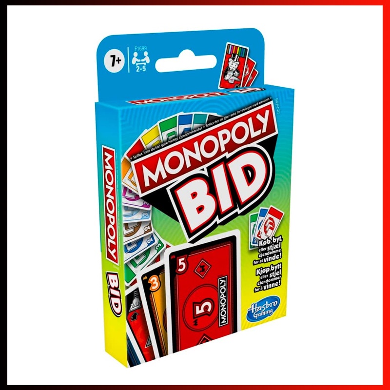 Bộ Thẻ Bài Monopoly Bid Vui Nhộn Cho 4 Người Chơi