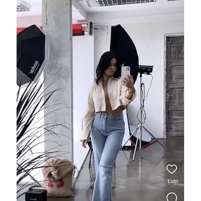 Pass áo sơ mi croptop daphale