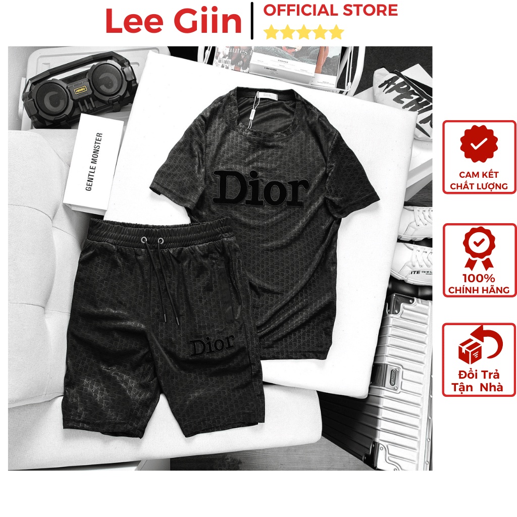 Bộ thể thao nam mùa hè thun lạnh Hàng Cao Cấp Lee Giin LM03 Đồ bộ nam hàng hiệu cộc tay chất mát form chuẩn 2023