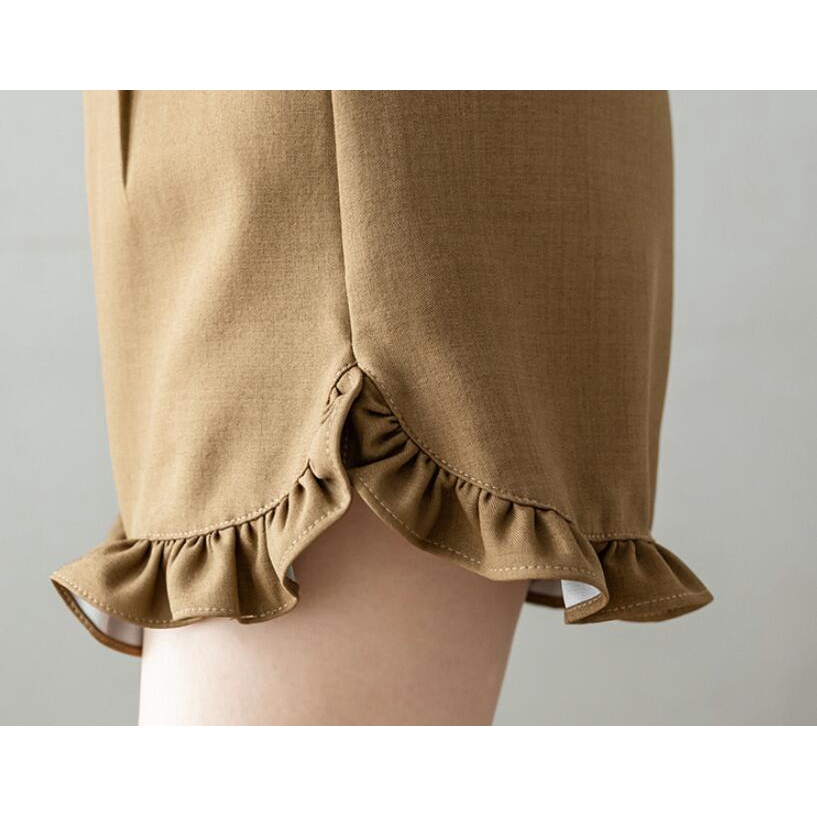 Quần Short Chữ A Lưng Cao Phối Ren Thời Trang Mùa Hè Mới 2023 Cho Nữ